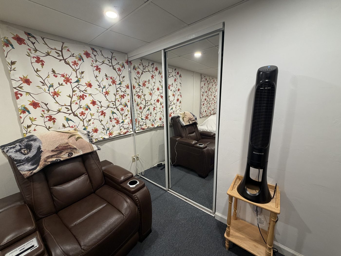 Added closet in the primary bedroom with mirrored doors