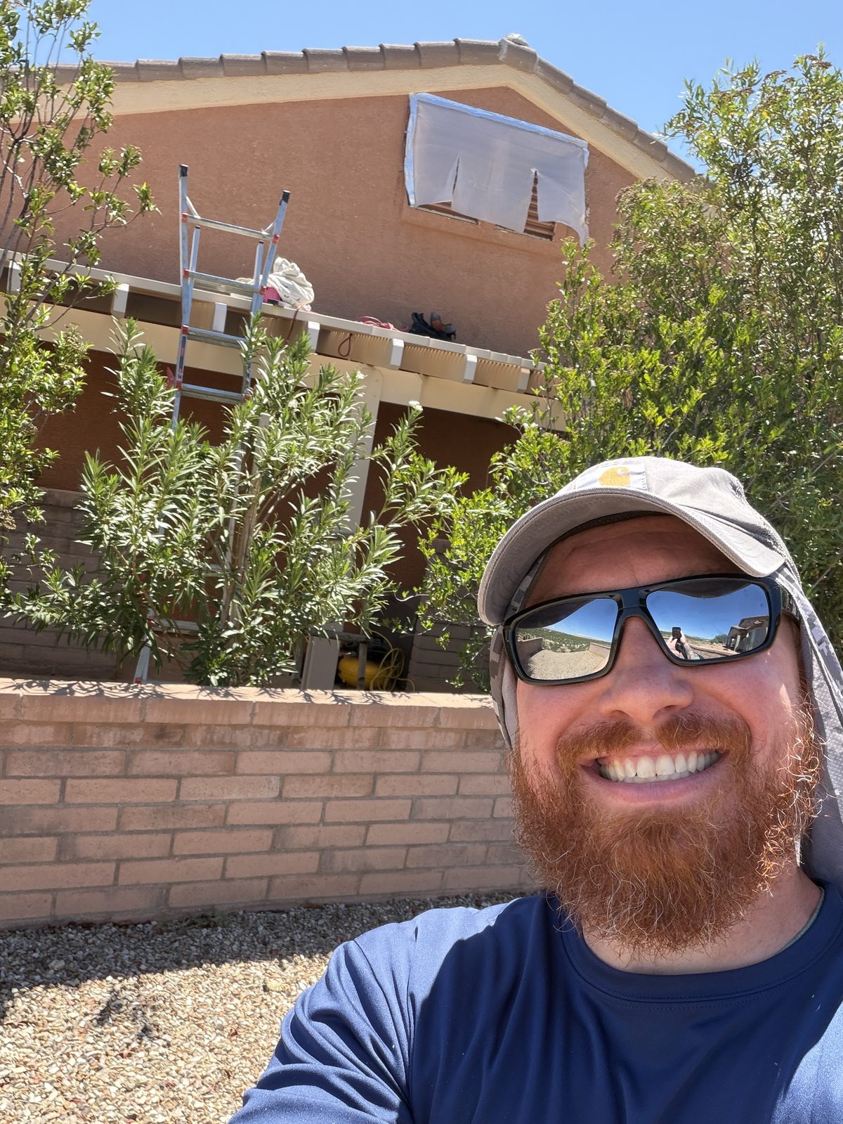 Brandon, owner of Heritage Repair & Remodel, on a job site